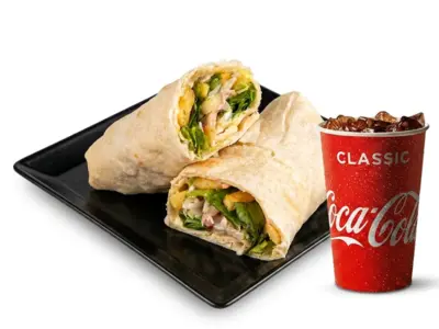 Combo 3 - Chicken burrito + draft Coca-Cola - Original 0.25L Corner Food delivery