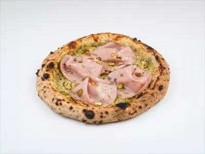 Mortadella e pistacchio pizza Caliente Pizzeria delivery