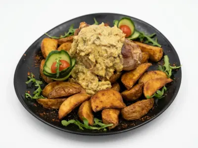Stuffed pork fillet in hunter’s sauce Jules Verne delivery