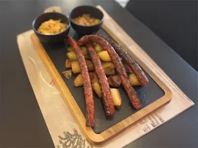 Homemade mibrasa barbecue sausage Balkan Distrikt delivery
