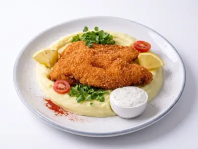 Chicken wienner schnitzel Constantin Restoran delivery