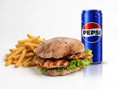 Chicken white meat 200g + French fries 200g + Pepsi 0.33L Kruna Leskovački Roštilj delivery