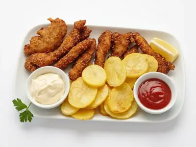 Pileći štapići u susamu Bašta Fontana Restoran dostava