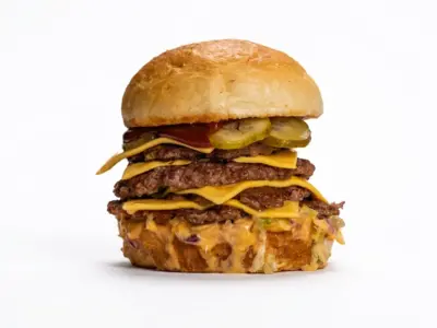 Retro double-double burger Bad Guys Burgers Novi Beograd dostava