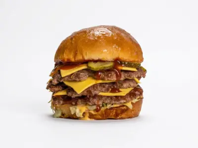 Retro triple burger Bad Guys Burgers Novi Beograd dostava