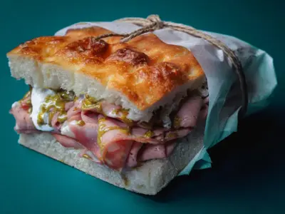 Focaccia mortadella Food Hub Chili delivery