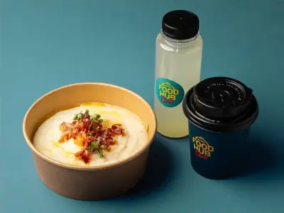 Kačamak + limunada + cappuccino Food Hub Chili dostava