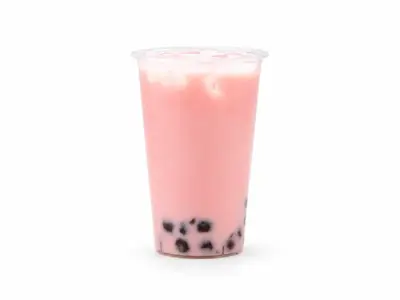 Strawberry milk tea Bubblin' Waffle Factory dostava