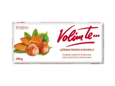 Volim te, badem, karamel, lešnik, 100g Promeks dostava