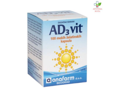 AD3 meke želatinske kapsule Anafarm 100 komada Ruža Apoteka delivery