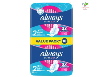 Always Ultra Super S2 16 uložaka Ruža Apoteka delivery