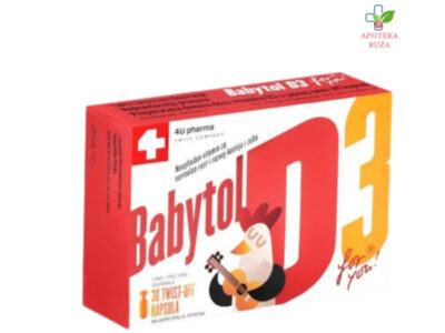 Babytol D3 u maslinovom ulju za normalan rast i razvoj kostiju kod dece 30 kapsula Ruža Apoteka delivery