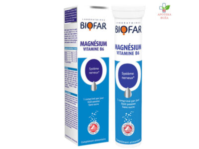 Biofar Magnezijum i Vitamin B6 20 šumećih tableta Ruža Apoteka delivery