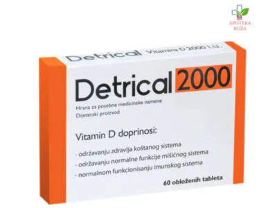 Detrical 2000 - Vitamin D3 2000 IU 60 tableta Ruža Apoteka delivery