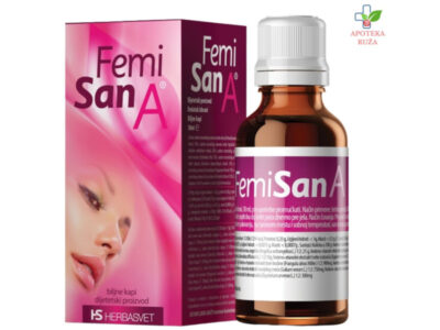 Femisan A biljne kapi za hormonsku ravnotežu, plodnost i redovne menstrualne cikluse 30ml Ruža Apoteka delivery