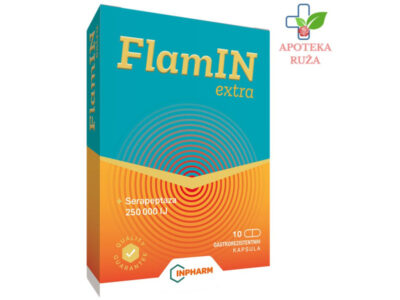 Flamin Extra 250 000 IU protiv upale, otoka i bola 10 kapsula Ruža Apoteka delivery