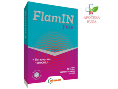 Flamin Forte 120 000 IU protiv upale, otoka i bola 10 kapsula Ruža Apoteka delivery