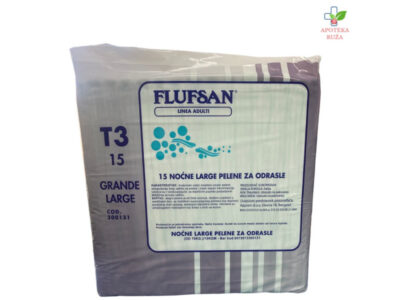 Flufsan noćne pelene L 15 komada Ruža Apoteka delivery