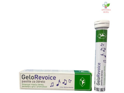 Gelorevoice za grlo (crna ribizla-mentol) 20 pastila Ruža Apoteka delivery