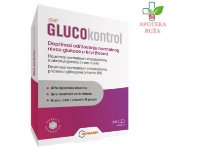 GLUCOkontrol za normalan nivo glukoze u krvi 60 kapsula Ruža Apoteka delivery