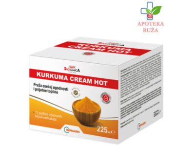 Kurkuma cream hot - topla krema za hronične bolove u kostima Bioclinica 225ml Ruža Apoteka delivery