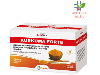 Kurkuma Forte za jake kosti i zglobove Bioclinica 60 kapsula Ruža Apoteka delivery
