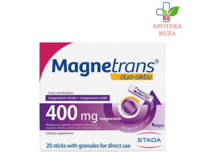 Magnetrans Duo Aktiv (magnezijum citrat i magnezijum oksid) 20 direkt kesica Ruža Apoteka delivery