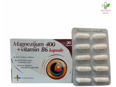 Magnezijum 400 + B6 30 kapsula Pharmanova Ruža Apoteka delivery