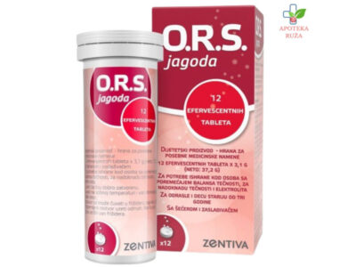 ORS za rehidrataciju ukus jagoda 12 šumećih tableta Ruža Apoteka delivery