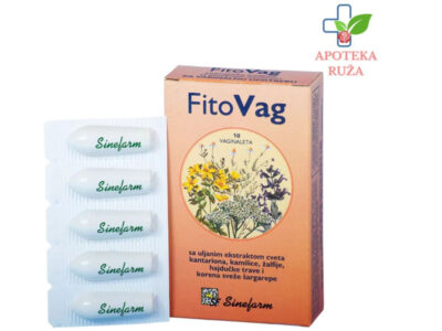 Sinefarm vaginalate sa ekstraktom lekovitog bilja - Fitovag 10 komada Ruža Apoteka delivery
