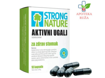 Strong Nature Aktivni ugalj 250 mg 10 kapsula Ruža Apoteka delivery