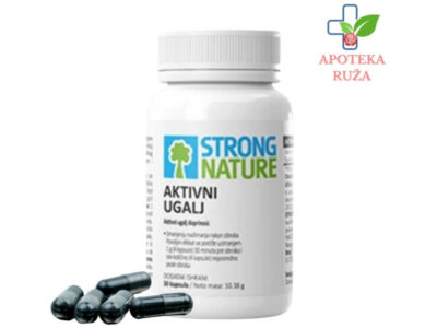 Strong Nature Aktivni ugalj 250 mg 30 kapsula Ruža Apoteka delivery