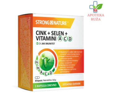 Strong Nature Cink+Selen+vitamini A C D 30 kapsula Ruža Apoteka delivery