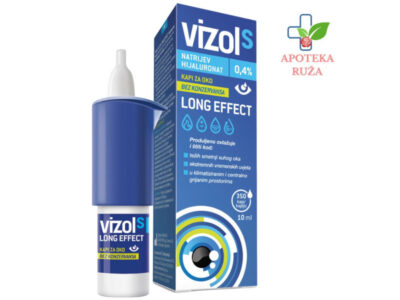 Vizol S 0,4% natrijum hijaluronata veštačke suze kapi za oči 10ml Ruža Apoteka delivery