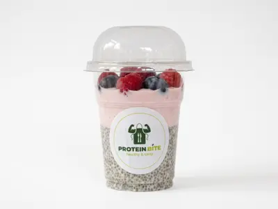 Choco-raspberry chia pudding Protein Bite delivery