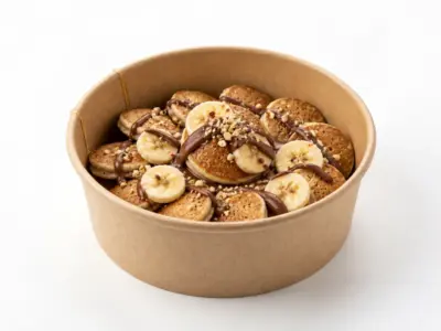 Nutela, mleveni lešnik, banana mini palačinke Minka Činka dostava