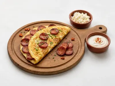 Omelette with kulen Scooby Doo delivery