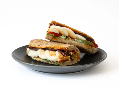 Sandwich with eggs and beef prosciutto Protein Bite delivery