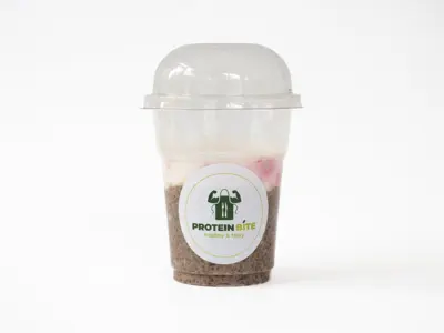 Vanilla-cherry chia pudding Protein Bite delivery