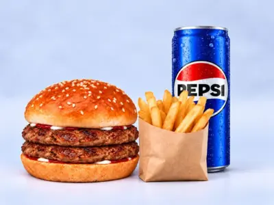 Vašarski Monster burger + Pepsi 0.33L + Kesica pomfrita Mona Lisa Burger Bar dostava